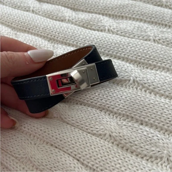 Hermes Navy Kelly Double Tour Bracelet size T1 - Picture 4 of 5